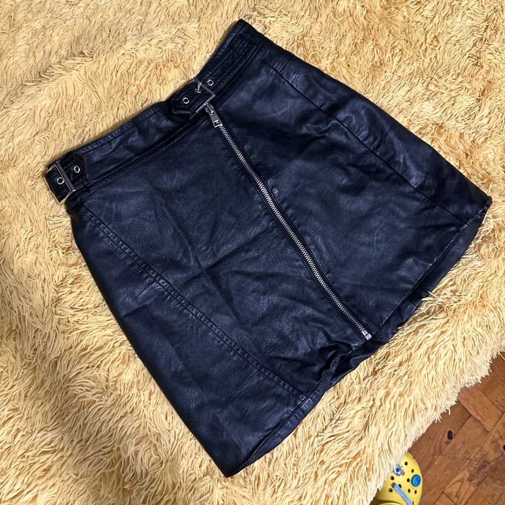 Topshop faux leather mini skirt